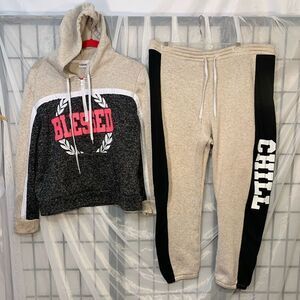 Love New York Tan/Black Jacket & Pants Outfit